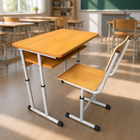 Fournisseur direct d'usine de bureaux et chaises individuels pour salles de classe et salles d'étude, avec hauteur réglable
