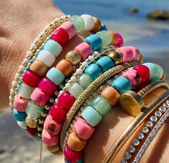 Pietre preziose estate spiaggia perline di pietra colorate perline Frote