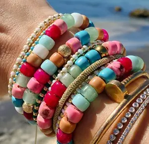 Gemstones Summer Beach Colorful Stone Beads Frote Beads