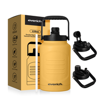 Bouteille d'eau sport en acier inoxydable de 192 oz avec poignée, grande capacité, design à large ouverture, idéale pour les voyages – Vente en gros