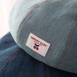 หมวกเบเรต์ทรงแปดเหลี่ยมผ้าเดนิมสไตล์ญี่ปุ่นลายเชอร์รี่อเนกประสงค์สำหรับใส่ในสไตล์ลำลองแบบนักศึกษา - Product Image 5