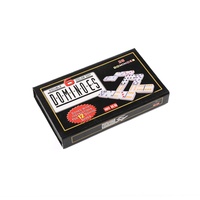 Meilleure vente JUXING Ensemble de dominos en plastique ivoire de haute qualité 50x25x8mm Divertissement multijoueur avec emballage magnétique en papier