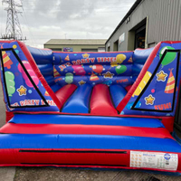 Château gonflable commercial en PVC à cadre en V, faible hauteur, pour intérieur, certifié CE, garantie 3 ans, grande capacité, installation facile