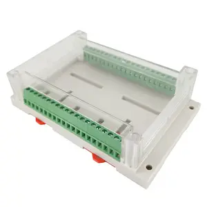 145*90*40mm Transparent Cover PLC power outlet box ABS plastic instrument housing case terminal block abs box power supply case