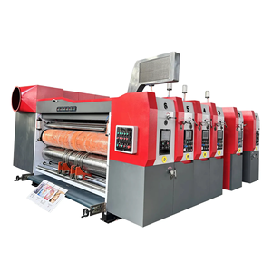 Chi phí thấp tấm các tông sóng máy in máy bán tự động <span class=keywords><strong>carton</strong></span> hộp bánh Pizza in khía die-cắt máy móc - Product Image 1