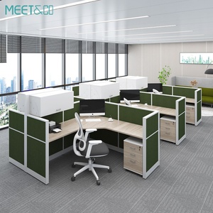 Modern Modular Wooden Office <b>Workstation</b> <b>Desk</b> High-Partition Acoustic Privacy Cubicles Soundproof Extendable Design for Home Use - Product Image 6