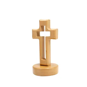 사용자 정의 기독교 보석 조각 공예 선물 홈 가구 기사 펜던트 나무 십자가 장식 장식