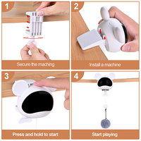 Juguete Láser Automático Giratorio para Gatos con Movimiento de Robot, Accesorios para Mascotas con Plumas y Sonido, Bola para Perseguir y Rascar para Gatos
