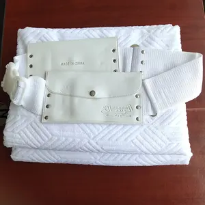 Embossed Ihram Hajj Set Wholesale Muslim 100% Polyester Adult Woven Outdoor Spring Rectangle Towel Solid Color Eid Holidays