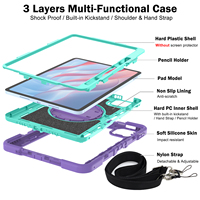 Étui de tablette industriel antichoc avec support rotatif à 360° et dragonne, prix usine B2B, pour Xiaomi Pad 7/7 Pro/8/8 Pro 11.2 pouces, vente chaude
