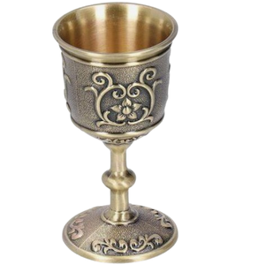 Copa de Metal de bronce hecha a mano india, copa de vino de Metal, suministros de Bar y vino de alta calidad - Product Image 4