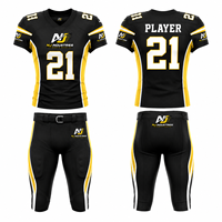 Ensemble de maillots et uniformes de football américain OEM pour jeunes, uniformes en polyester de haute qualité, numéros et motifs vierges, vêtements d'équipe pour jeunes