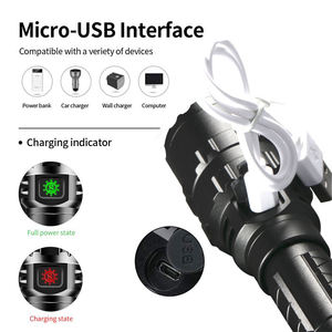 Đèn pin chiến thuật LED 80000 Lumens, sạc USB, đèn pin săn bắn L2, phụ kiện săn bắn, chụp ảnh - Product Image 4