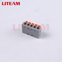 Conector rápido naranja y gris, terminal eléctrico, empalme rápido, Conector de cable push-in