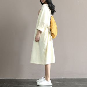 Abiti Estivi da Donna all'Ingrosso, <span class=keywords><strong>Vestito</strong></span> Midi Oversize con Collo Tondo e Maniche <span class=keywords><strong>a</strong></span> Pipistrello, Gonne <span class=keywords><strong>Lunghe</strong></span> Casual con Tasche in Cotone - Product Image 6
