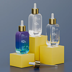 Skin Care Cream Mascara Facial Cleanser Face Masks <strong>Square</strong> Serum Glass Bottle 30ml/50ml Capacity Pump Sprayer <strong>Screen</strong> Printed - Product Image 2