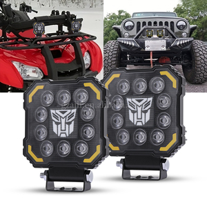 ไฟสีขาวและเหลืองสำหรับขับรถขนาด4นิ้วไฟส่องสว่างสำหรับออฟโรดไฟ LED ออฟโรด - Product Image 5