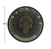 Vente en gros de patchs tactiques de moral SEAL NST BRAVO Skull Shield Badges en tissu brodé Punisher Brassard avec boucle à crochet