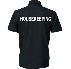 Uniforme du personnel <span class=keywords><strong>de</strong></span> l'hôtel Polo à manches courtes avec logo personnalisé en lettres imprimées pour le ménage et le serveur. - Product Image 2