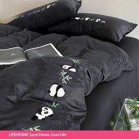Parure de lit en microfibre effet soie glacée, motif dessin animé, housse de couette et drap de luxe, vente en gros