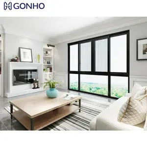 GONHO Customized Thermal Break Structure Energy Saving Rating Mosquito Mesh Slide Windows Aluminum Windows And Doors