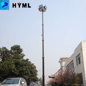 Poste de luz LED de jardín cuadrado portátil Material de aluminio duradero con mástil de bloqueo de pasador de anillo y trípode para uso en exteriores en la calle - Product Image 3