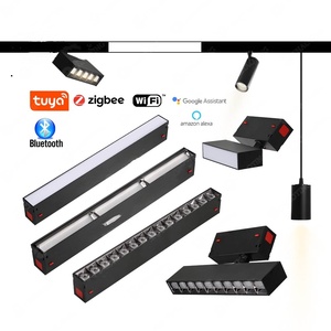 Système d'éclairage sur rail en aluminium industriel, LED 5000K lumière du jour, montage en surface, rail magnétique, dimmable, garantie 5 ans - Product Image 3