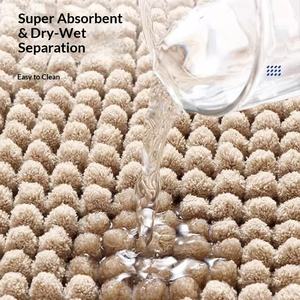 Chenille Machine Woven Extra Dense Short Hair Floor Mat Bathroom Shower Mat Stain Resistant Non-Slip Door Mat Fixed Soft - Product Image 2