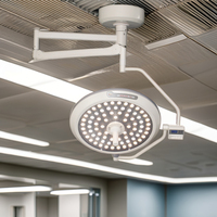 Lampe d'opération LED à fixation au plafond, à tête unique, sans ombre, pour blocs opératoires, cliniques dentaires et usage vétérinaire