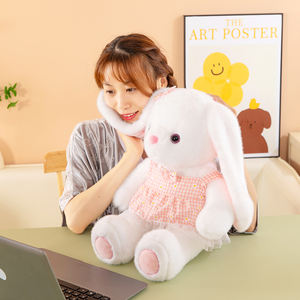 Nuevo Peluche Creativo de Conejito con Vestido Floral, Peluches de Conejo Regordete, Relajante y Curativo, Muñecos de Peluche con Expresiones Faciales Lindas - Product Image 5