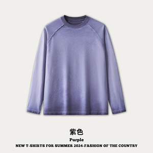 Camiseta de Jersey de gran tamaño para hombre de la marca Chao, Sudadera con capucha con estampado de Color sólido de punto pesado de 270g, lavado sucio de hombre viejo europeo - Product Image 5