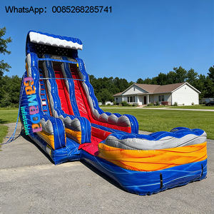 Glissière d'eau de château sautant de qualité commerciale de PVC Toboggan aquatique extérieur de partie pour la piscine - Product Image 4