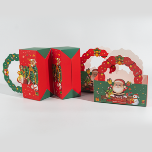 Giáng sinh cầm tay tùy chỉnh hộp các tông thân thiện với môi vật liệu tái chế kẹo bánh Hộp quà tặng - Product Image 2