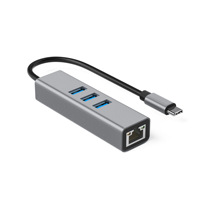 Hub USB 4 Port Berkualitas Tinggi dengan USB 3.0 dan Hub USB Mini Aluminium serta Docking Station & Hub USB untuk Laptop Macbook