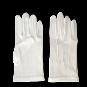 Weiß Nylon genäht portier parade kellner 100D hand handschuhe