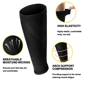 Manches de football de football pour hommes personnalisées de haute qualité Chaussettes sans pied pour jeunes avec logo inférieur Manches de <span class=keywords><strong>compression</strong></span> pour <span class=keywords><strong>mollet</strong></span> Protecteur de jambes - Product Image 3