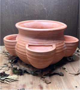 Petit pot de fleurs en terre cuite pour la culture de fleurs et de pailles Jardinière en terre cuite faite à la main - Product Image 4