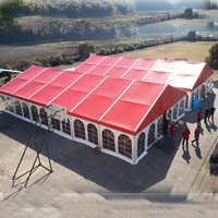 Tente de Fête Grande Taille à Ouverture Rapide Quatre Saisons à Cadre en Aluminium Extérieur, Tissu Oxford Coup de Vent Étanche et Bâche Imperméable