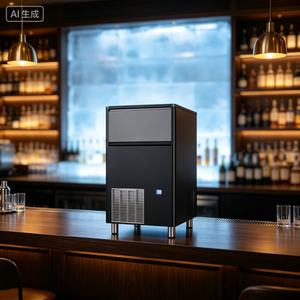 เครื่องทำน้ำแข็งก้อนสี่เหลี่ยม ABE 68W R290 รุ่น Cube  ประสิทธิภาพสูง คอมเพรสเซอร์ 735x615x846 มม. ระบายความร้อนด้วยน้ำ ผลิตน้ำแข็งก้อนสี่เหลี่ยมเต็มรูปแบบ น้ำหนักน้ำแข็ง 23 กรัม สำหรับใช้งานเชิงพาณิชย์ - Product Image 3