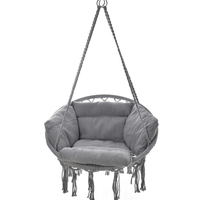 Fauteuil suspendu moderne en métal et corde pour patio extérieur, chaise hamac avec capacité de 300 lb, mobilier de jardin et de cour