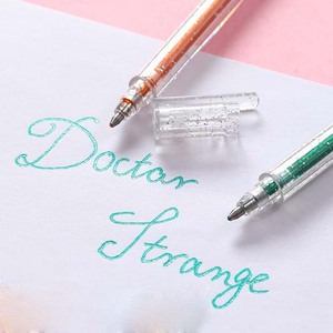 New Trend Metallic Gel Pen, Liquid Glitter Iridescent Gel Pen for Adult Coloring, Doodling Drawing <b>Scrapbooking</b> Card Making - Product Image 1