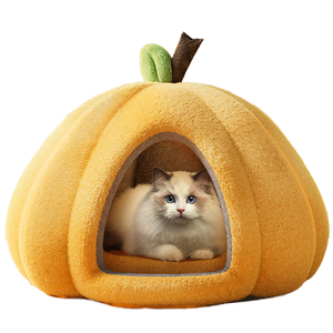 Casa para gatos cerrada para todas las estaciones, cama para gatos para gatitos, gatos, perros pequeños, invierno, cálido, descanso interior diario, días fríos, uso acogedor, suministros para mascotas - Product Image 1