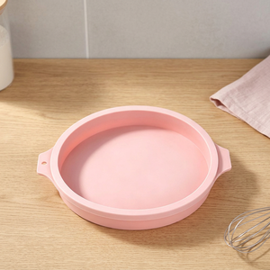 Ensemble de moules à gâteau en silicone rose de 5 tailles, moule à pâtisserie rond antiadhésif avec poignées pour accessoires de cuisson, pâtisserie maison et desserts DIY - Product Image 5