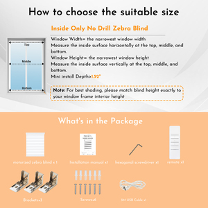 Persianas Zebra Motorizadas Eléctricas Persilux Sin Perforación, Automáticas con Control Remoto, 65% de Oscurecimiento, Doble Capa, <span class=keywords><strong>Tela</strong></span> de Poliéster Blanca para Privacidad - Product Image 6
