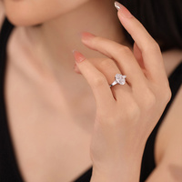 Bague en platine PT950 ShineForge Lab avec diamant de laboratoire taille ovale, trois pierres, design œuf de pigeon, certifiée IGI, diamant CVD pour fiançailles