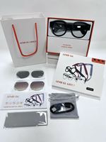 Nouvelles lunettes intelligentes AIMB-G6 avec caméra HD 8MP, enregistrement vidéo 1080P, traduction intelligente par IA, enregistrement en temps réel, 3 objectifs