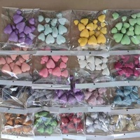 Poudre à paillettes en forme de cœur pour décoration de gâteau de Noël, 20 pièces par paquet, 2cm, 2.5 cm, 3cm, 4cm