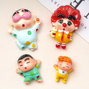 Wholesale Flatback Clown Xiaoxin Cartoon Character Charms Resin For Handmade Cell Phone Chain DIY Bag Hanging Pendant Home Decor