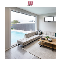Fenêtre fixe en aluminium insonorisée à triple vitrage, grande fenêtre en verre pour chambre de villa, efficace en termes d'énergie, WANJIA
