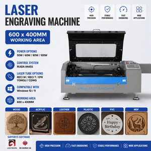 6040/9060 50W 60w 80w 100w CO2 <strong>Wood</strong> Acrylic Laser Engraver <strong>Machine</strong> Laser <strong>Cutting</strong> <strong>Machine</strong> with Ruida Motherboard 6445 - Product Image 1